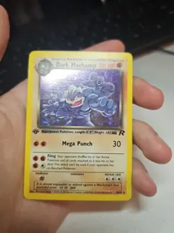 Dark Machamp Pokemon Card - Team Rocket Set, Holo Rare - MP - Image 3