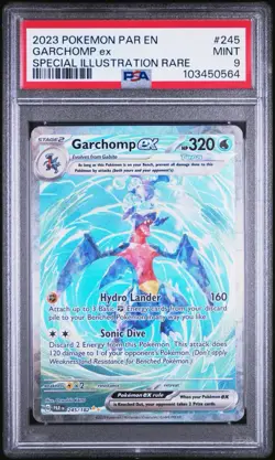 PSA 9 Garchomp ex 245/182 Paradox Rift Special Illustration Rare Pokemon Card - Image 4