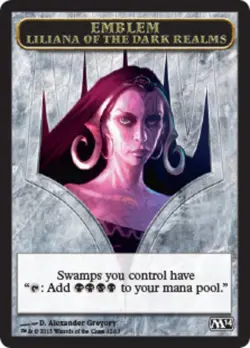 MTG magic cards 1x Emblem - Liliana of the Dark Realms Magic 2014 NM-Mint, Engli - Image 1