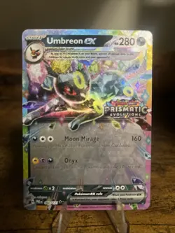 Pokemon TCG Prismatic Evolutions Umbreon EX Card 060/131 Stamped Promo ART - Image 1