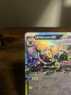Pokemon TCG Prismatic Evolutions Umbreon EX Card 060/131 Stamped Promo ART - Image 2