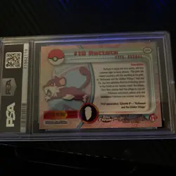 PSA 10 GEM MINT RATTATA # 19 Topps Chrome HOLO RARE Series 1 Pokemon Card - Image 3