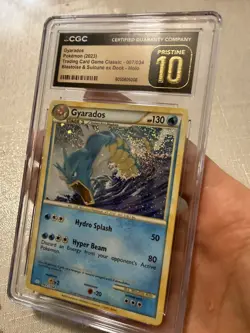 CGC Pristine 10 Gyarados 007/034 Trading Card Game Classic Pokemon Card - Image 1