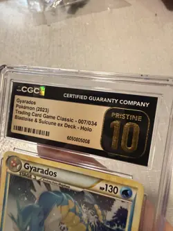 CGC Pristine 10 Gyarados 007/034 Trading Card Game Classic Pokemon Card - Image 2