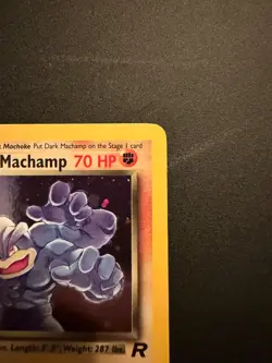 First Edition Dark Machamp 10/82 Team Rocket Holo Pokemon card - Image 4