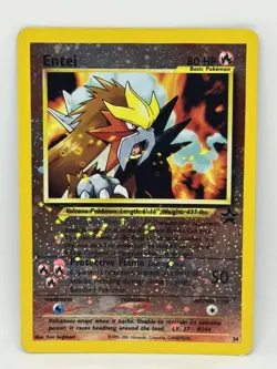 Pokemon TCG Entei #34 Reverse Holo Promo Card LP - Image 1
