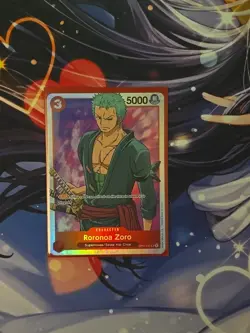 One Piece Card Game Roronoa Zoro OP01-025 SR Super Rare Romance Dawn NM English - Image 1