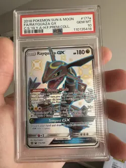 Pokemon TCG Rayquaza GX 177a/168 Hidden Fates Promo Card, PSA 10 Gem Mint - Image 3