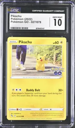 Pikachu 027/078 Pokemon GO Regular for sale online - Image 1