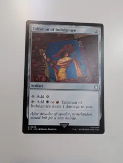 MTG - Talisman of Indulgence - Fallout (PIP) NM/M Condition - Image 1