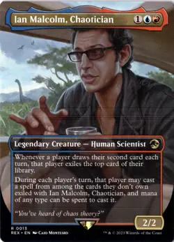 Ian Malcolm, Chaotician NM/M* BORDERLESS Jurrasic Park ENGLISH 0013 -UnltdCards - Image 1