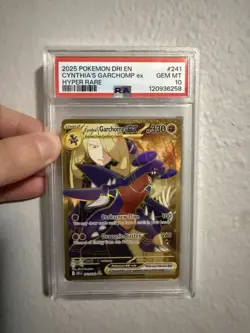 Pokemon TCG Hyper Rare Garchomp EX Card 241/182 Cynthia's Garchomp PSA 10 Gem MT - Image 1