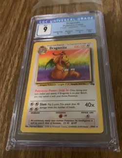 1999 Pokemon Fossil DRAGONITE - 19/62 - Non-Holo - CGC 9 Mint- unlimited - Image 1