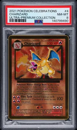 2021 POKEMON CELEBRATIONS ULTRA-PREMIUM COLL #4 CHARIZARD PSA 8 - Image 1