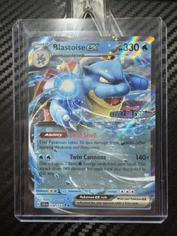 Pokemon TCG: Blastoise ex 030/142 Stellar Crown Stamped Holo Rare Promo NM - Image 1