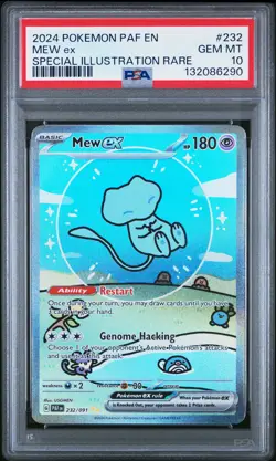 MEW EX Paldean Fates Special Illustration Rare #232 PSA 10 Pokemon - Image 1