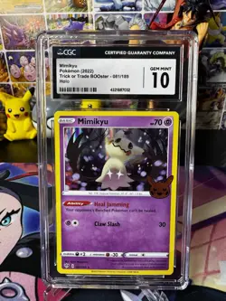 Pokemon BOOster Trick Or Trade 2022 Halloween Mimikyu 081/1 Holo CGC Gem Mint 10 - Image 1