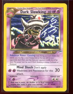 Dark Slowking 20/105 Pl Unlimited Neo Destiny Rare Pokemon - Image 1