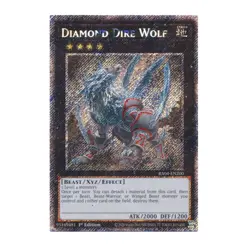 Yu-Gi-Oh! Diamond Dire Wolf (Platinum Secret Rare) - Quarter Century Stampede - Image 1