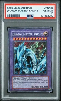 Dragon Master Knight *PSA 10* RP02-EN097 *HOLO BLEED* Secret Rare * Yugioh - Image 1