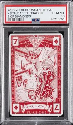 2018 YU-GI-OH! 7 OF DIAMONDS BANDIT KEITH/BARREL DRAGON PSA 10 - Image 1