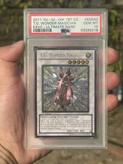 PSA 10 Gem Mint Yugioh 1st Ed T.G. Wonder Magician EXVC-EN040 - Ultimate Rare - Image 2
