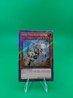 Yu-Gi-Oh! Fossil Dyna Pachycephalo RA03-EN195 Platinum Secret Rare - Image 1