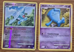Pokemon Card Wynaut Wobbuffet Set Diamond & Pearl Base Set Holo Rare - Image 1