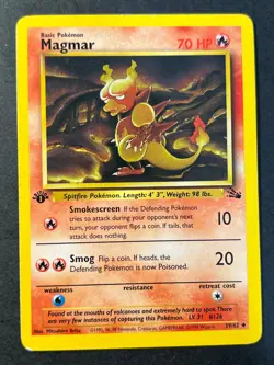 Magmar 39/62 1st Edition Fossil - Uncommon - WOTC Pokemon Card LP - Image 1