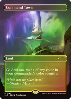 MTG - Command Tower - Rainbow Foil - Secret Lair - Magic the Gathering - Image 1