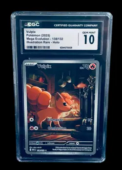 Pokemon Vulpix 138/132 CGC 10/Mega Evolution/Illustration Rare Holo 🔥🔥 - Image 2