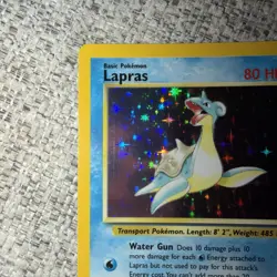 Pokemon TCG Lapras Holo Rare Card 10/62 Fossil 1999 Vintage - Image 5