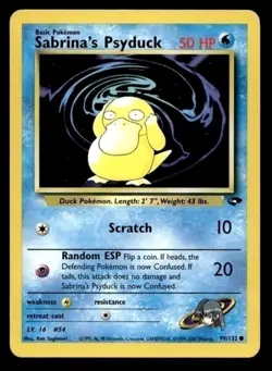 Pokemon - Sabrina's Psyduck 99/132 Common Gym Challenge - Image 1