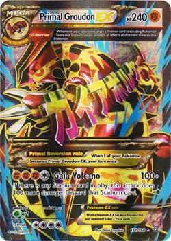 1x (P) Primal Groudon EX - 151/160 - Full Art XY Primal Clash Pokemon - Image 1