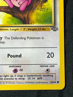 Pokemon TCG 1999 Jigglypuff 54/64 Jungle 1st Edition WotC Lightly Played LP+ - Image 4