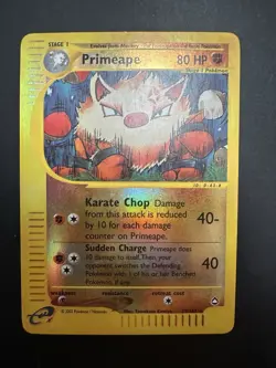 Primeape Pokemon Aquapolis 29/147 Reverse Holo Rare Lightly Played WoTC Vintage - Image 1
