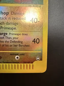 Primeape Pokemon Aquapolis 29/147 Reverse Holo Rare Lightly Played WoTC Vintage - Image 5