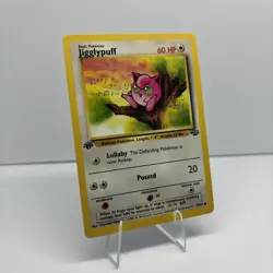 Pokemon TCG Jigglypuff 54/64 Jungle Common card 1st Edition MP - Image 1