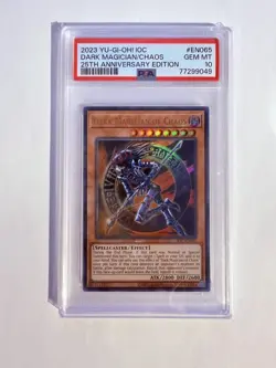 2023 Yu-Gi-Oh IOC 25th Anniversary Dark Magician if Chaos EN065 PSA 10 - Image 1