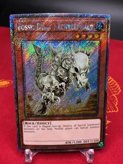 Fossil Dyna Pachycephalo (Platinum Secret Rare) RA03-EN195 Yugioh Bonanza LP - Image 1