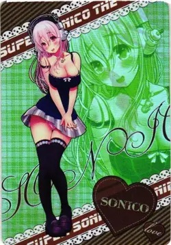 SUPER SONICO DRESS UP Holographic Custom Anime Collectible Card - Image 1
