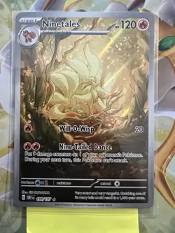 Pokemon Cards Ninetales 199/197 Obsidian Flames Illustration Rare NM - Image 1