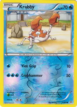 Krabby 21/83 Reverse Holo Generations Pokemon Card NM - Image 1