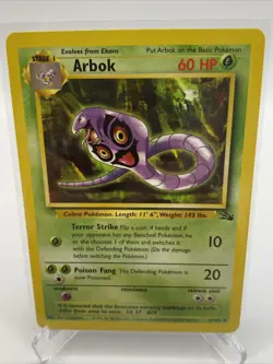 Pokemon TCG Arbok Fossil Card 31/62 Excellent Condition - Image 1