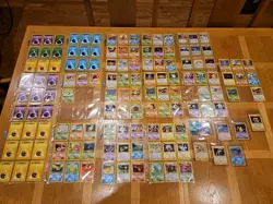 LOT OF 135 VINTAGE POKEMON CARDS W RARES AND BETTER CARDS IN EXCELLENT COND! - Image 1