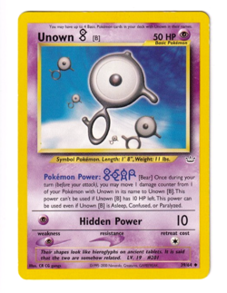 Unown [B] 39/64 - Neo Revelation Set - Pokemon Card - LP - Image 1