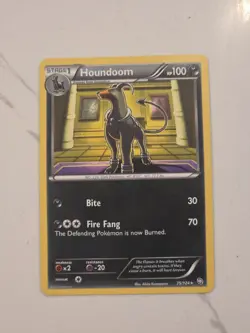 2012 Pokemon Black & White - Dragons Exalted Houndoom #75 LP/NM Card - Image 1