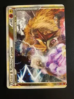 Pokemon Cards: Entei & Raikou Legend (top) 90/95 Unleashed Holo - Image 1