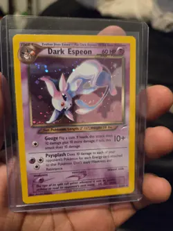 Pokemon TCG Neo Destiny Espeon Dark 4/105 Holo Unlimited Rare Card - Image 1