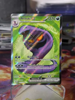 Pokemon TCG Arbok EX Full Art Ultra Rare Holo Card 185/165 Scarlet & Violet 151 - Image 1